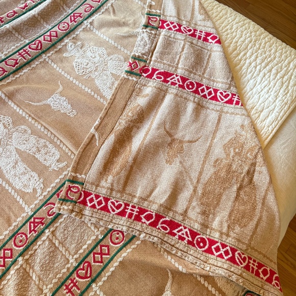 Vintage Bates Ranch Cowboy Western Twin‎ Bedspread 1950s Roy Rogers Style USA - Picture 4 of 8